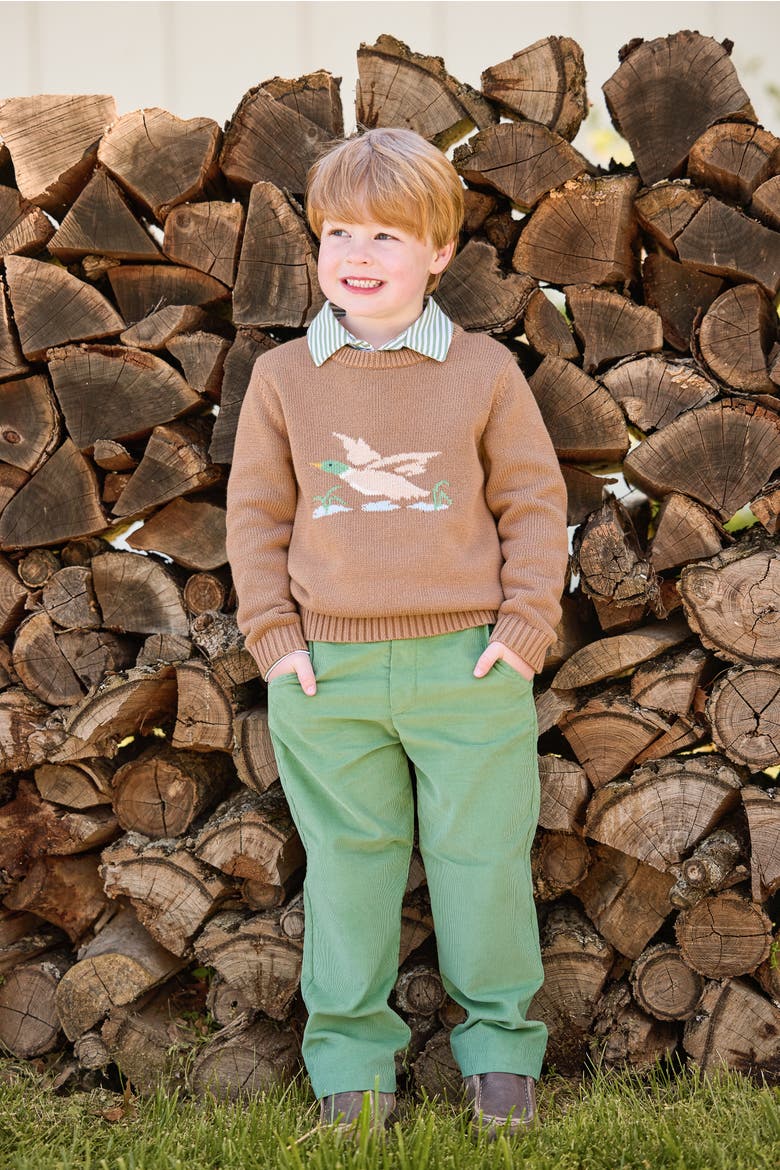 Kids' Striped Long Sleeve Polo, Alternate, color, Watercress Stripe