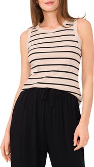 Halogen® Fitted Ribbed Tank Top