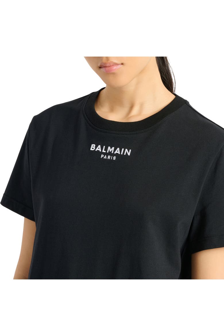 Embroidered Balmain Paris T-shirt, Alternate, color, black