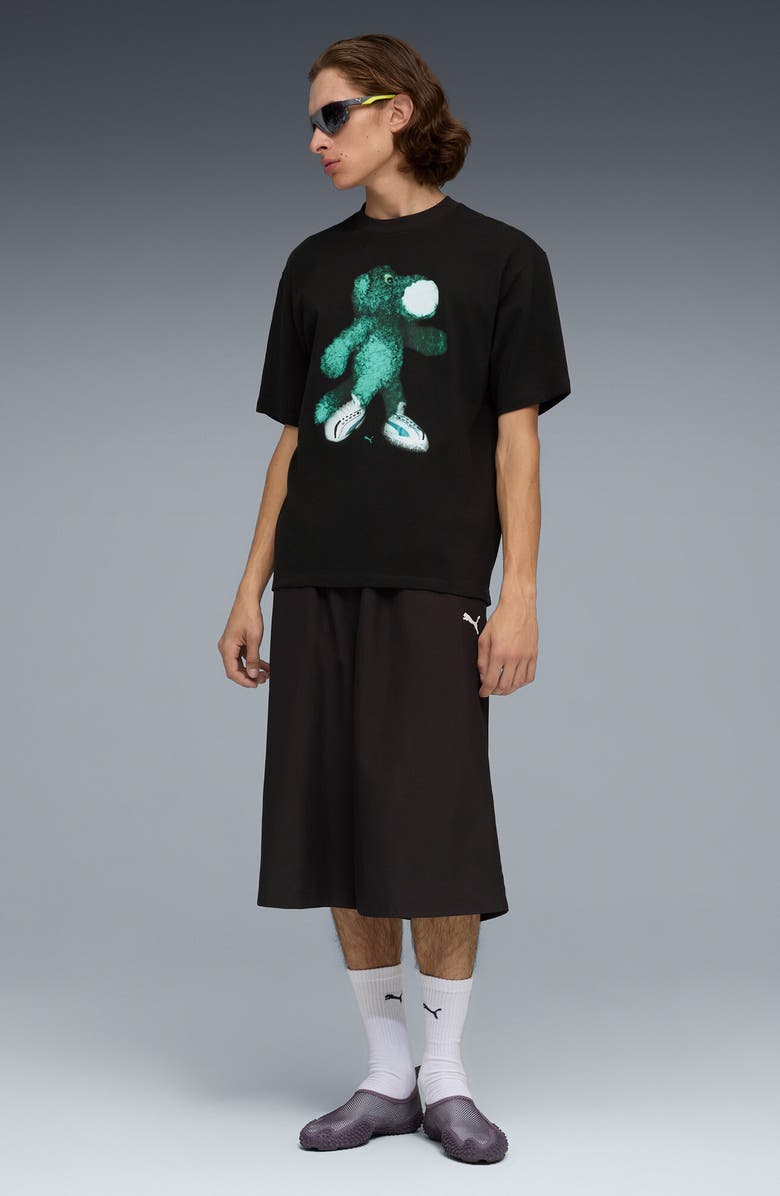 PUMA Mascot Cotton Graphic T-Shirt, Alternate, color, Puma Black