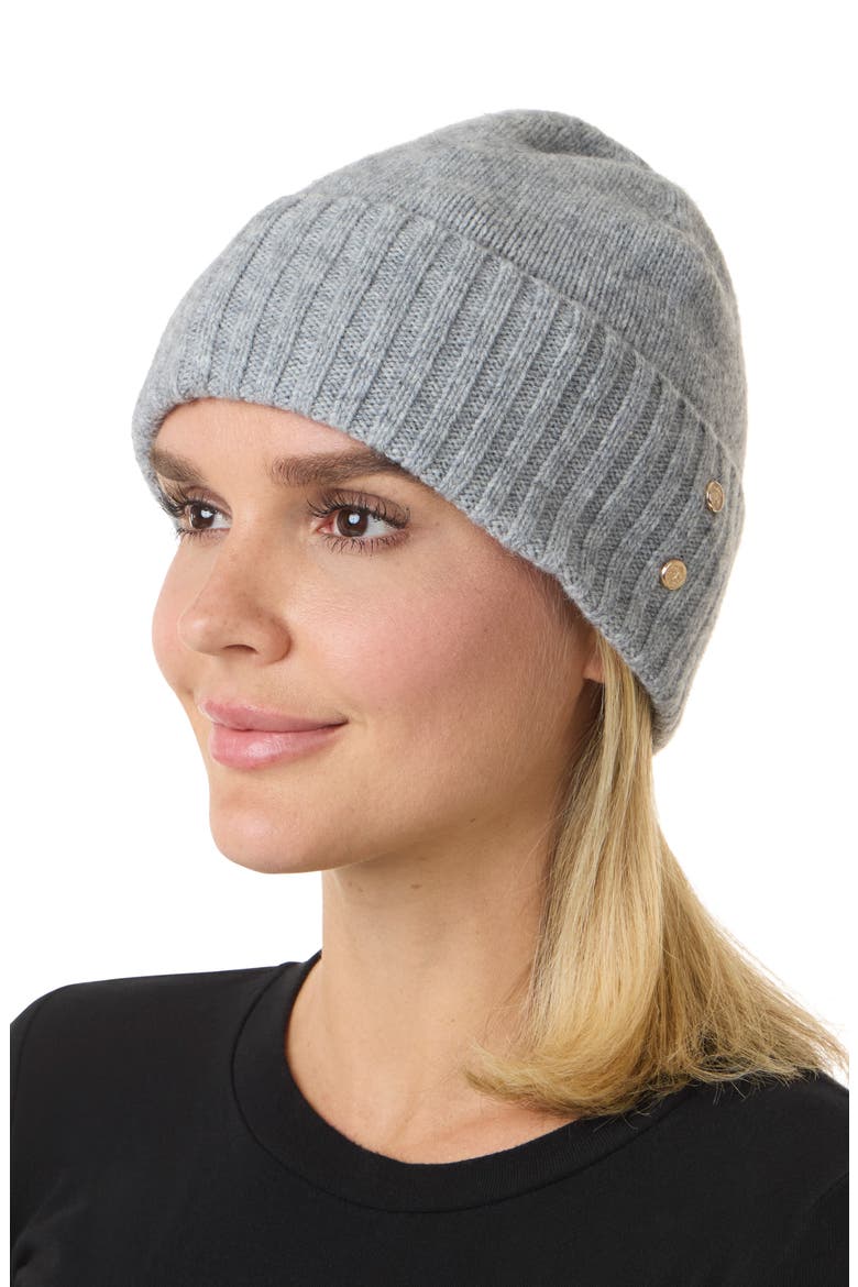 Wool & Cashmere Beanie, Main, color, GREY