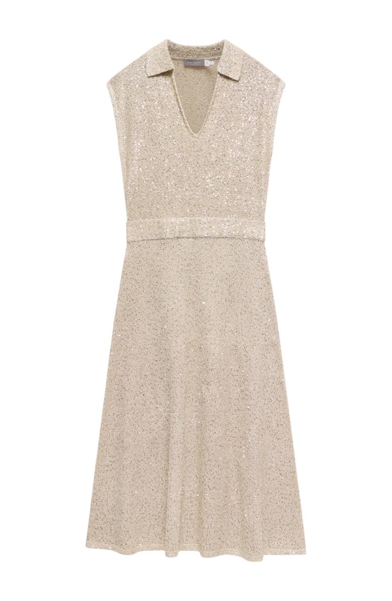 MINT VELVET Neutral Sequin Midi Dress, Alternate, color, Neutral