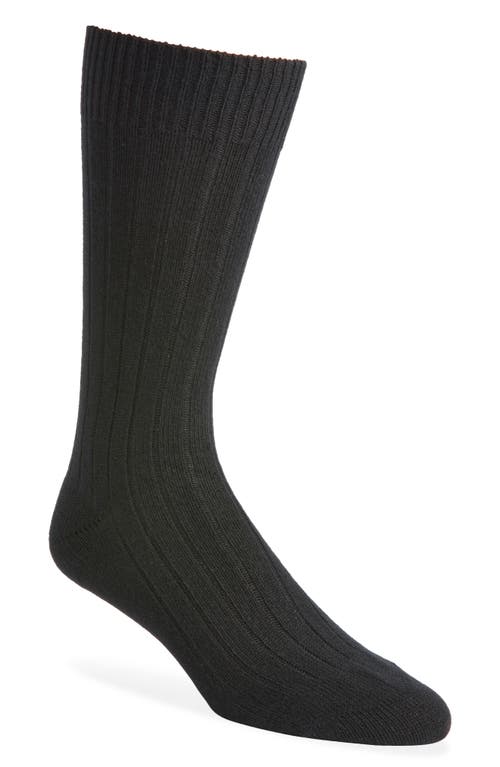Pantherella Waddington Cashmere Blend Dress Socks In Black