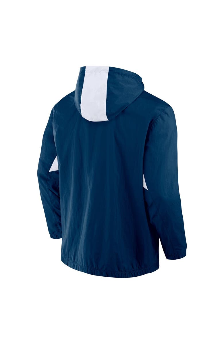 FANATICS Men's Fanatics Navy San Diego FC Free Kick Woven Quarter-Zip Hoodie Jacket, Alternate, color, 