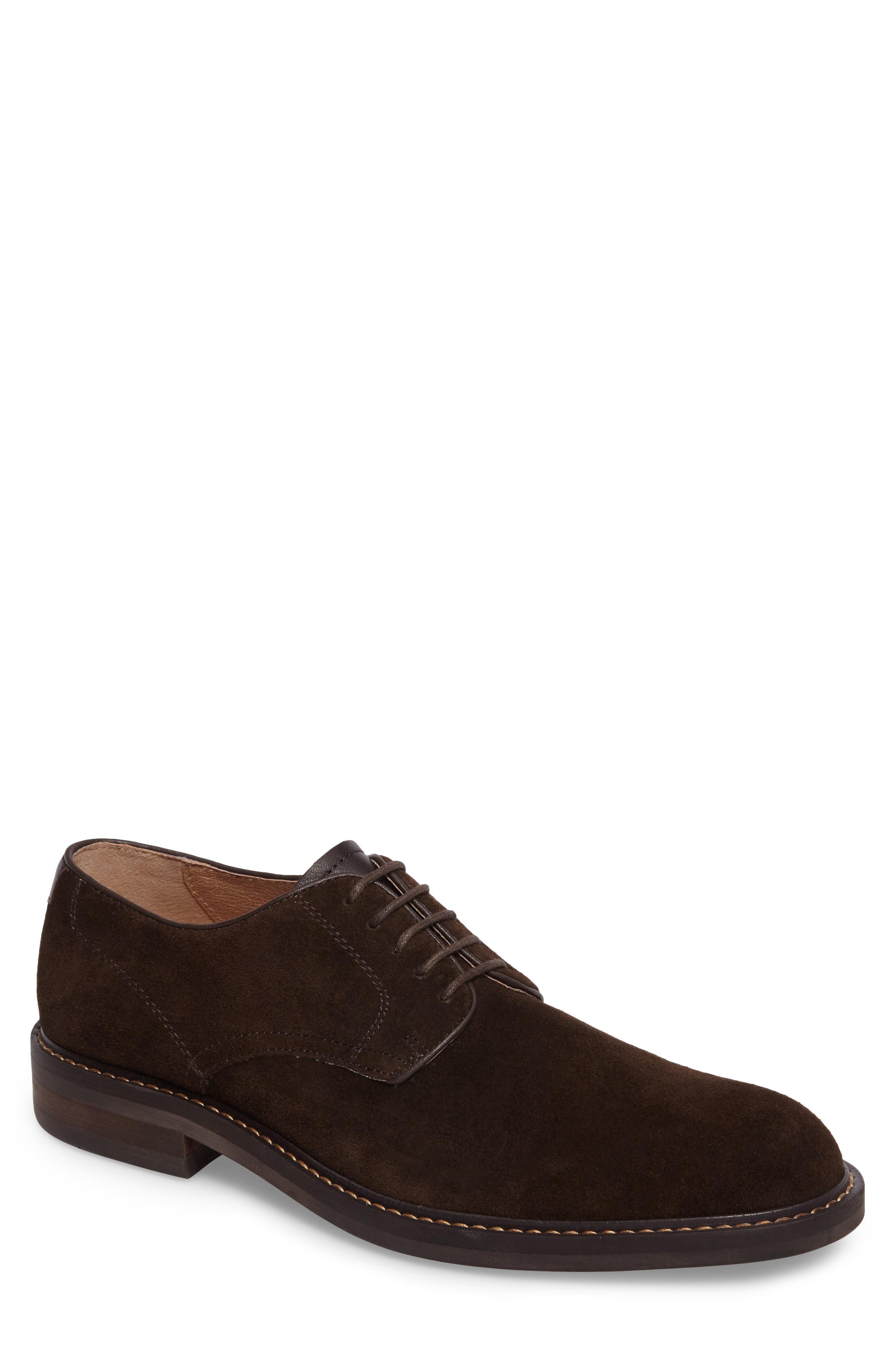 Byron Buck Shoe, Main, color, DARK BROWN SUEDE