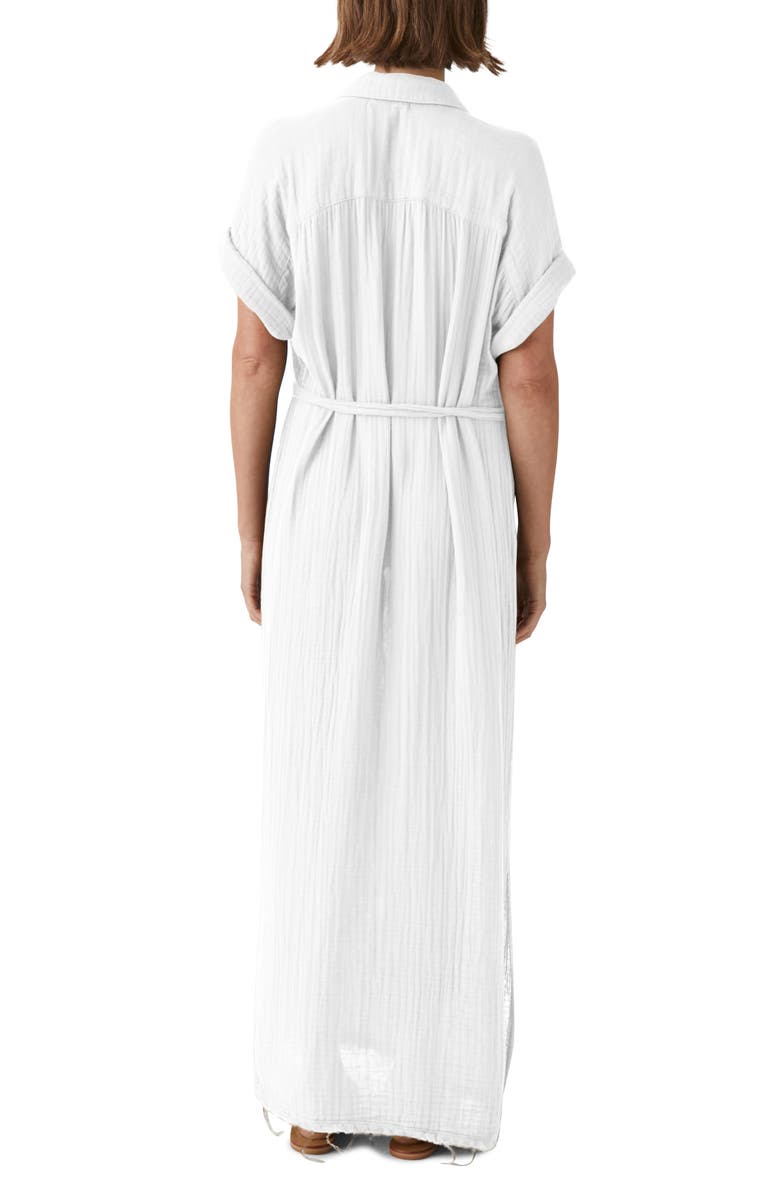 Michael Stars Allen Tie Waist Maxi Shirtdress, Alternate, color, 