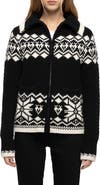 Zadig & Voltaire Gildas Pattern Front Zip Wool & Cashmere Cardigan