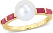 Julianna B. Cultured Pearl & Gemstone Ring 10k