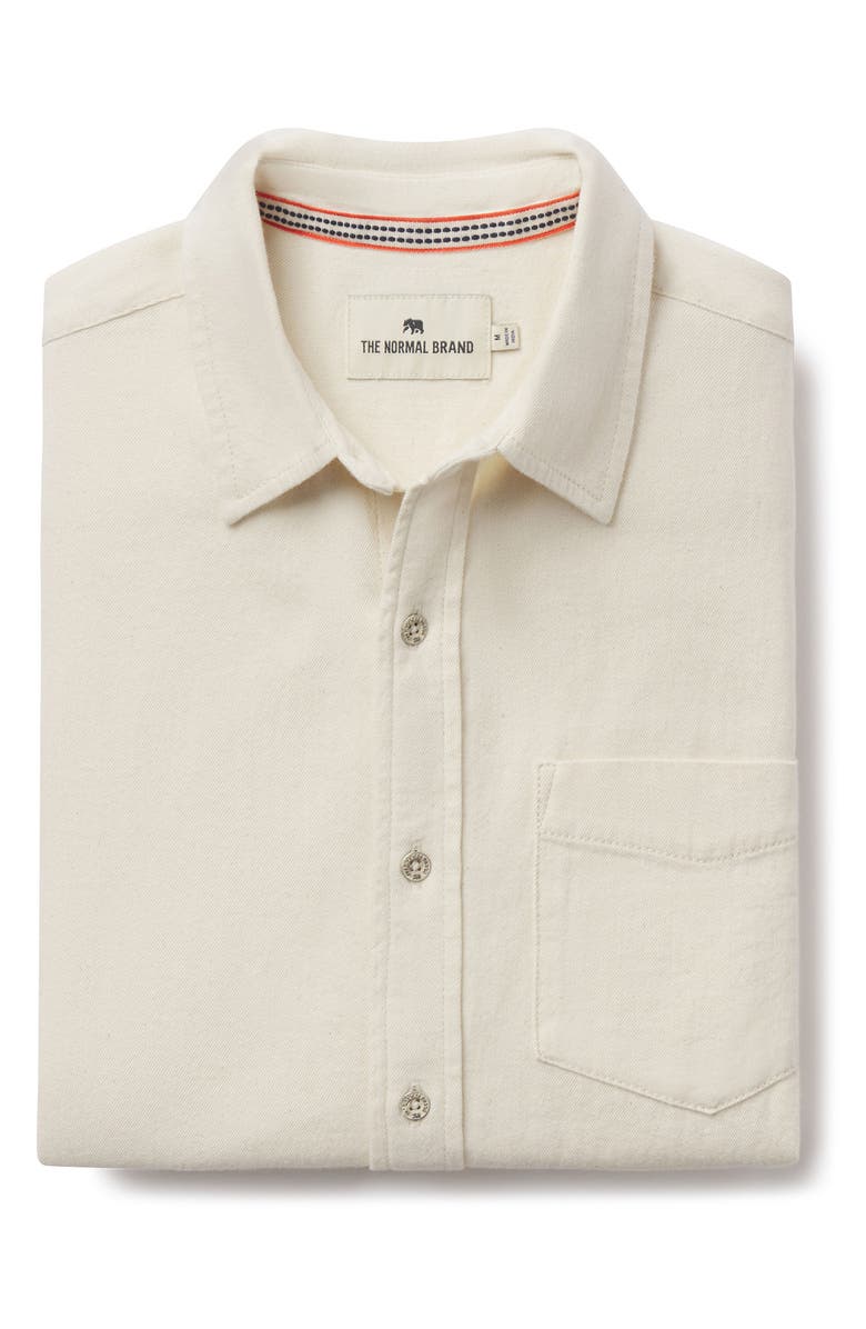 The Normal Brand Denim Button-Up Shirt, Alternate, color, Ecru