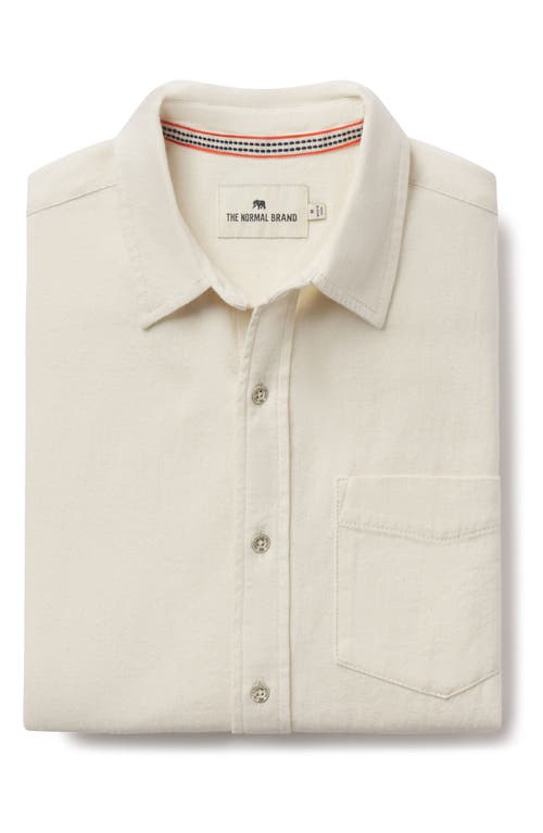 The Normal Brand Denim Button-up Shirt In Ecru