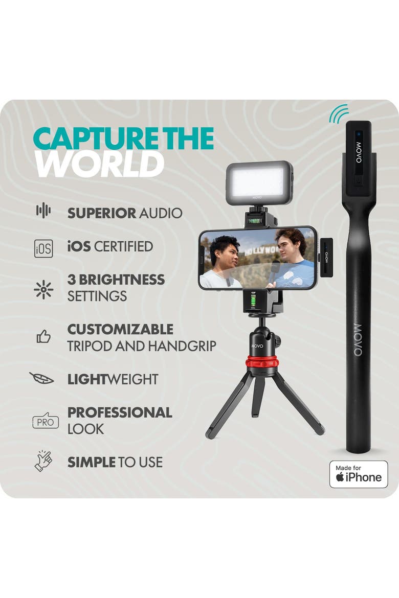 iVlogger Wireless Vlogging Kit for iPhone, Alternate, color, Black