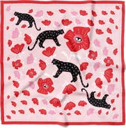 Centinelle Poppy Polka Cat Cotton Silk Bandana