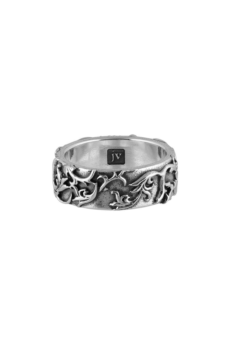 Men's Gothic Band Ring, Alternate, color, SILVER