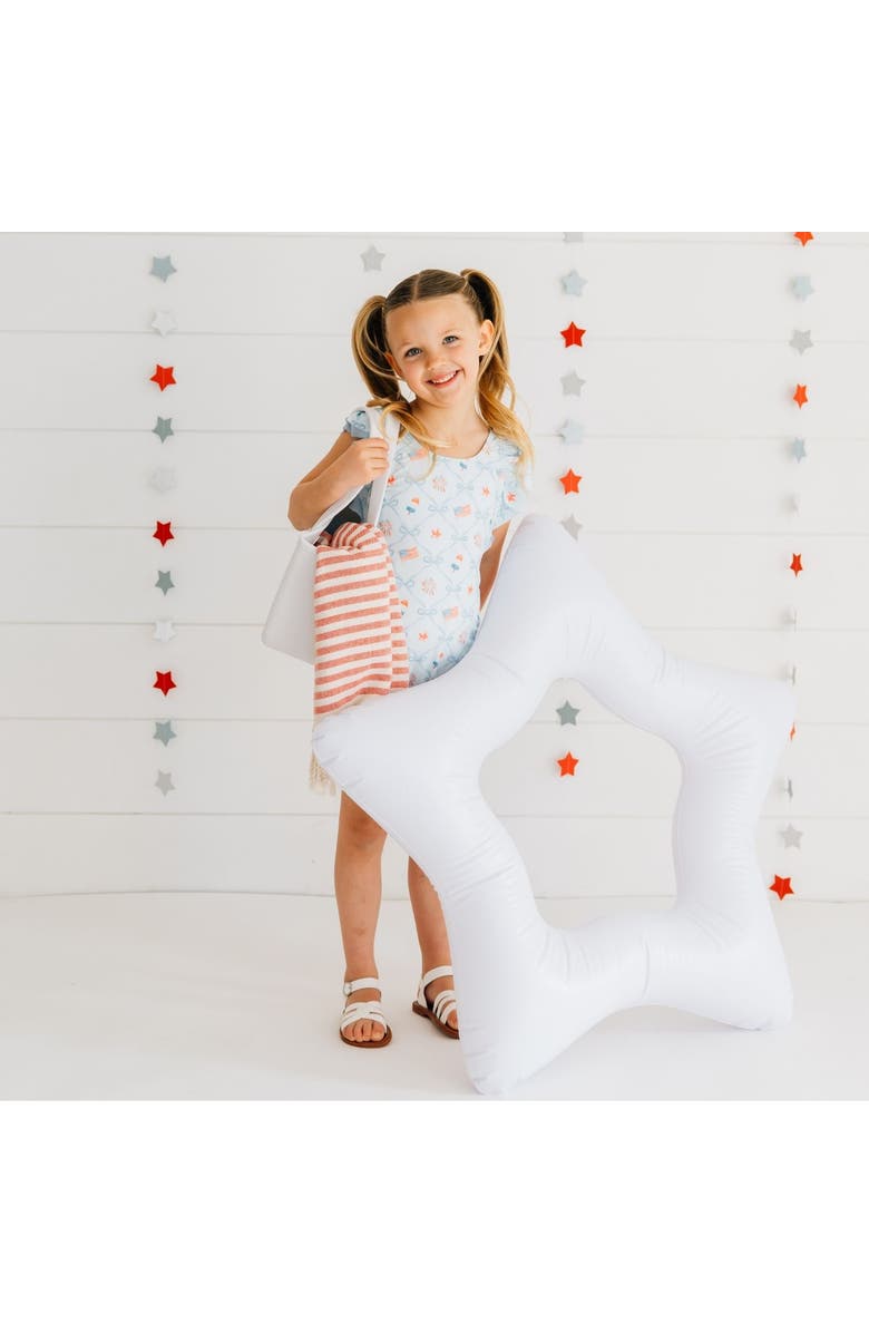 Sweet Wink Patriotic Trellis Bathing Suit, Alternate, color, Blue