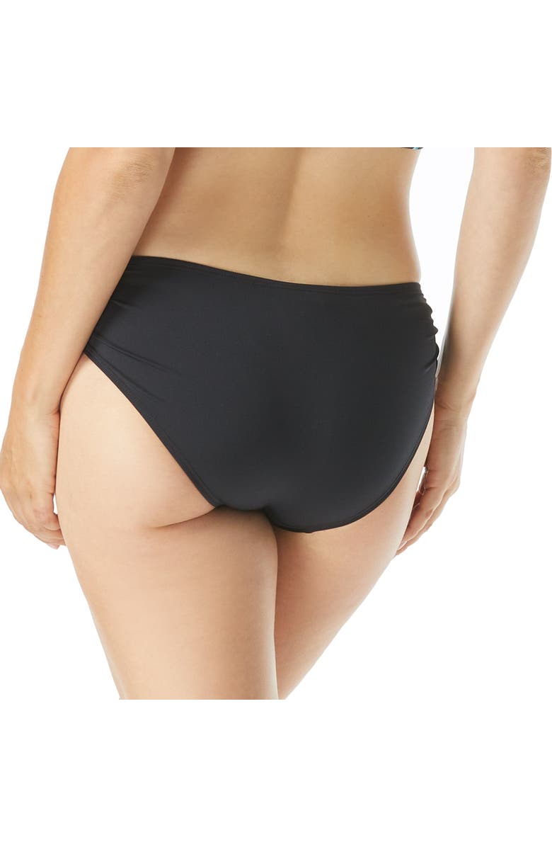 COCO REEF Prime Side Shirred Bikini Bottom, Alternate, color, Cast-Black