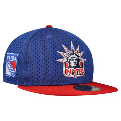Men's New Era Blue/Red New York Rangers Mesh Crown Two-Tone 59FIFTY Fitted Hat