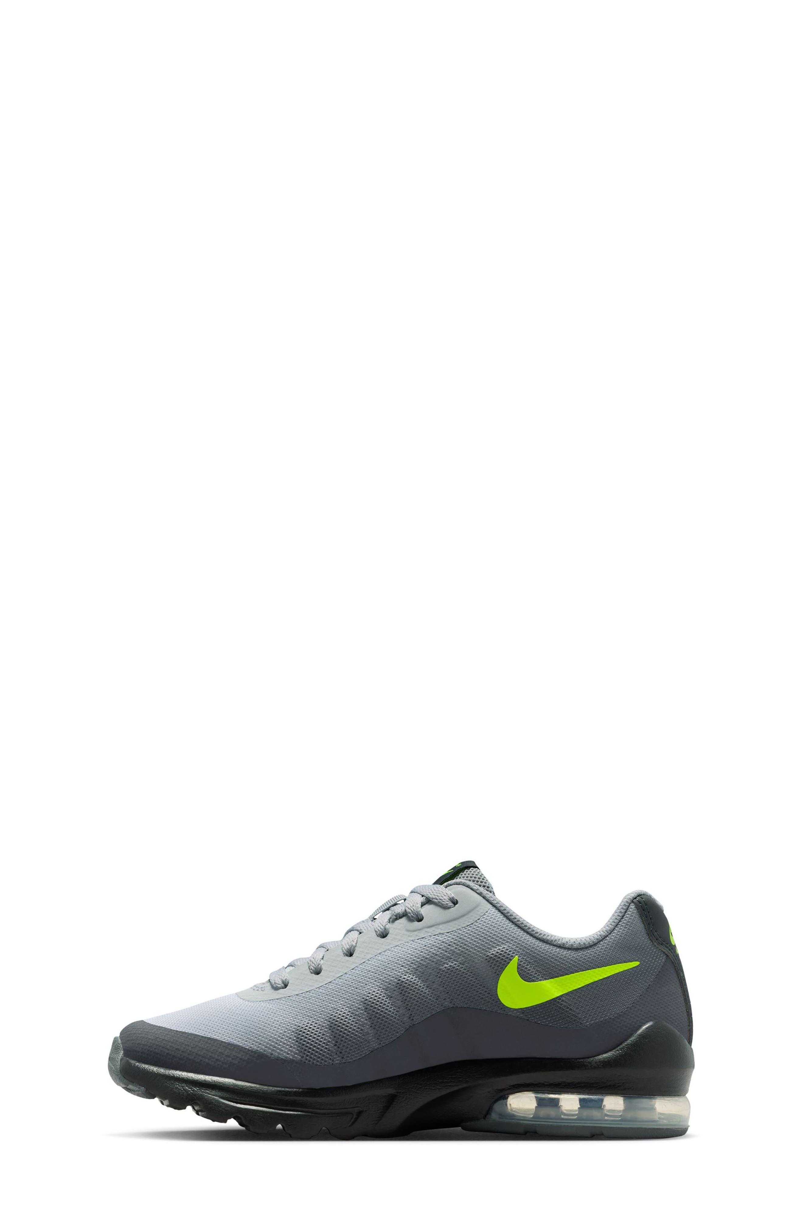 Kids' Air Max Invigor Sneaker, Alternate, color, DARK GREY/ WOLF GREY/ VOLT