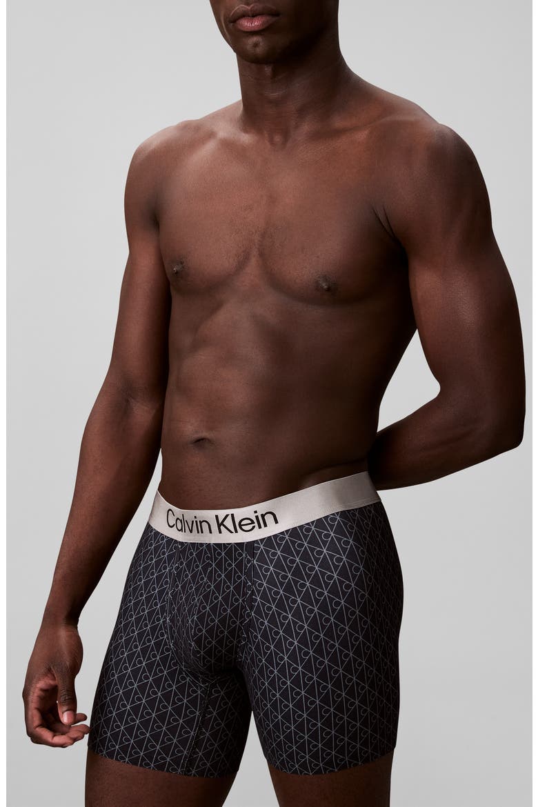 Brushed Microfiber Jersey Boxer Briefs, Alternate, color, BLACK/ ASHFORD GRAY