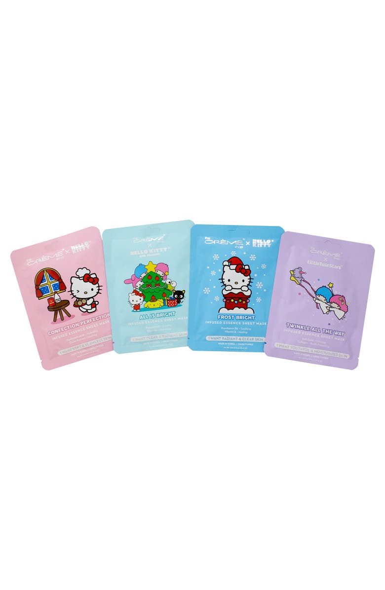 THE CREME SHOP x Hello Kitty 4-Pack Complete Collection of Sheet Masks $16 Value, Main, color,