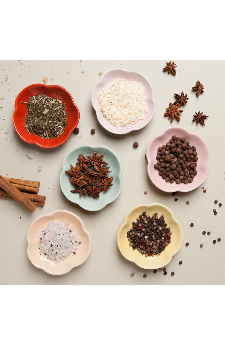 Now Designs Set of 6 Assorted Flower Shaped Pinch Bowls, Alternate, color, Pink Multi