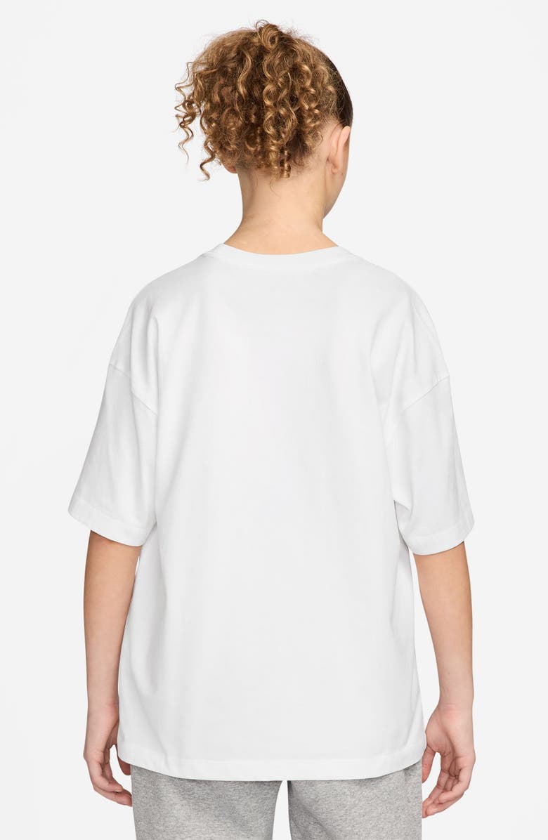 Nike Kids' Oversize Cotton Graphic T-Shirt, Alternate, color, White
