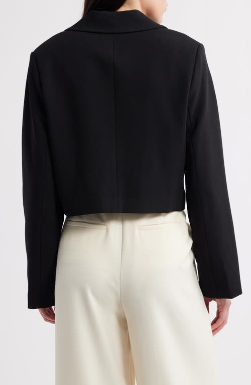 Mango Cagliari Crop Jacket In Black