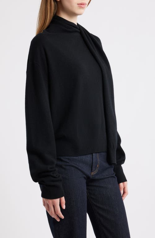 Rails Cortina Scarf Neck Wool & Cashmere Sweater In Black