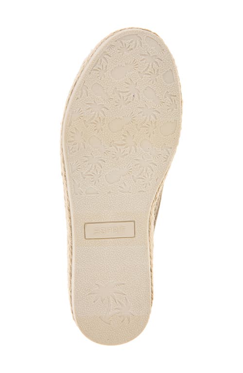 Esprit Neema Espadrille Mule In Elephant Faux Suede