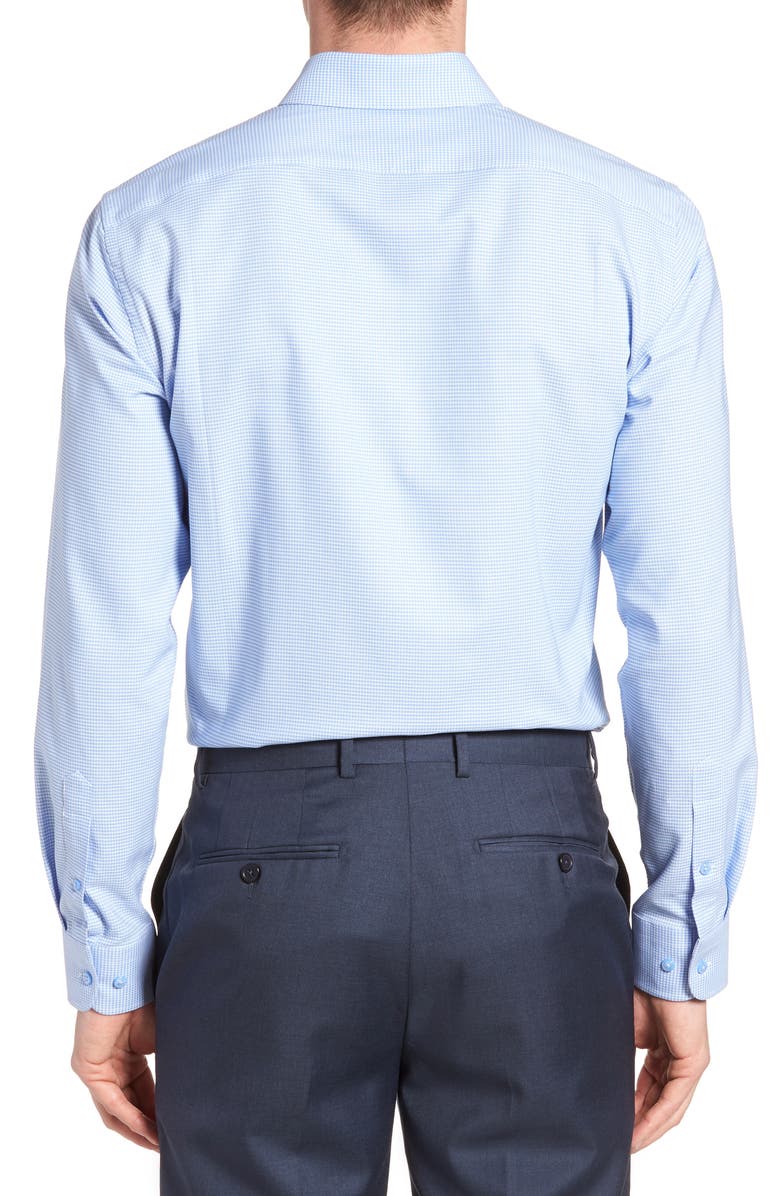 Nordstrom Men's Shop Tech-Smart Trim Fit Stretch Texture Dress Shirt, Alternate, color, 