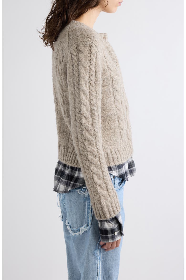 Kunch Layered Cardigan, Alternate, color, MEDIUM BEIGE