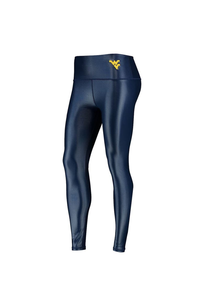 Women's ZooZatz Navy West Virginia Mountaineers Shine Liquid Leggings, Alternate, color, Navy