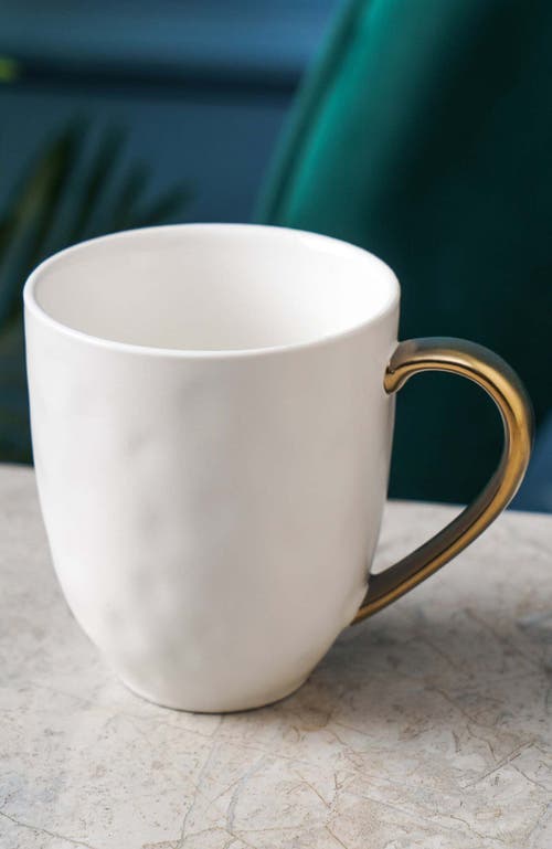 Stone Lain Florian Porcelain 4-piece Mug Set In White