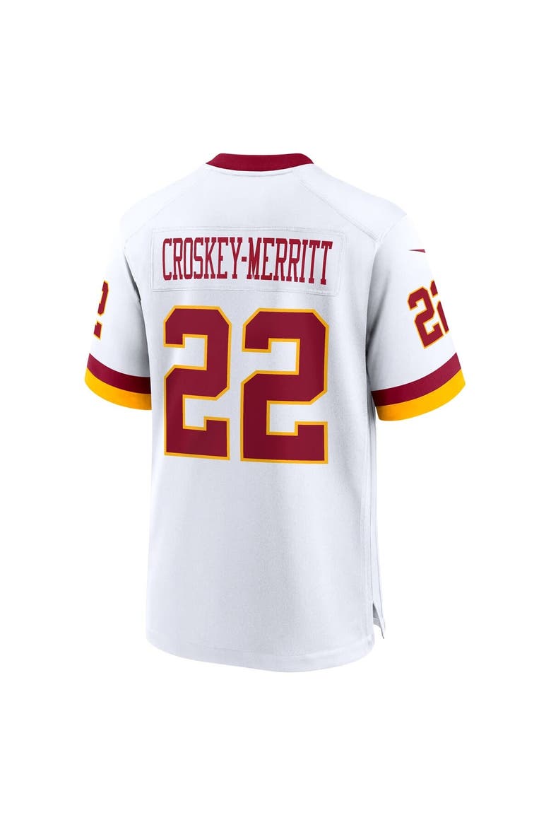 Men's Nike Jacory Croskey-Merritt White Washington Commanders Game Super Bowl Era Jersey, Alternate, color, White