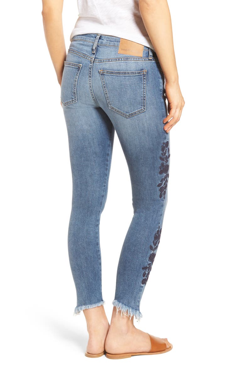 Lola Embroidered Ankle Jeans, Alternate, color, BOOGALOO
