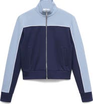 MANGO Two-Tone Zip Front Jacket