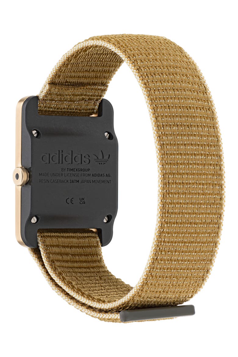Retro Pop One Nylon Strap Watch, 31mm, Alternate, color, GOLD/ GOLD/ GREEN