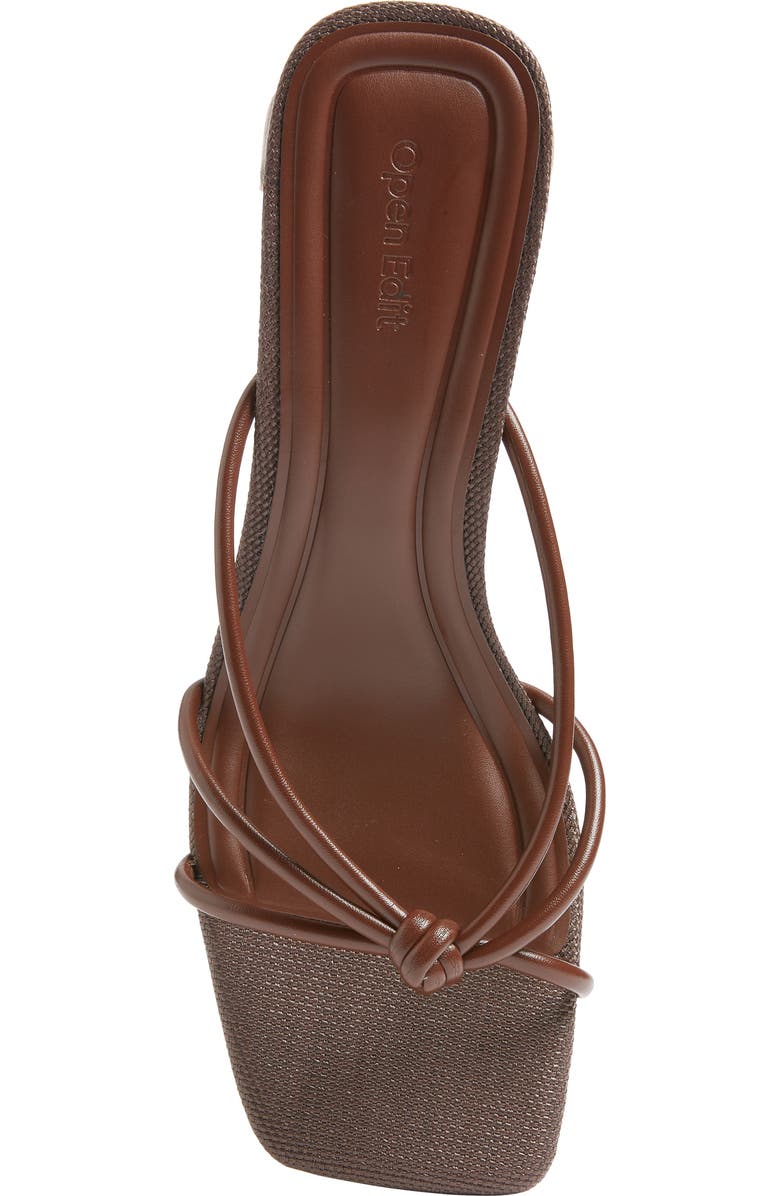 Open Edit Jamie Block Heel Sandal, Alternate, color, Brown Chocolate