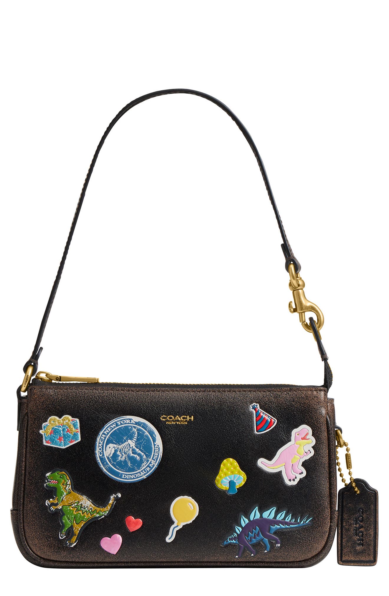 COACH Rexy 10th Anniversary Sticker Print Plaza Bag, Main, color, 