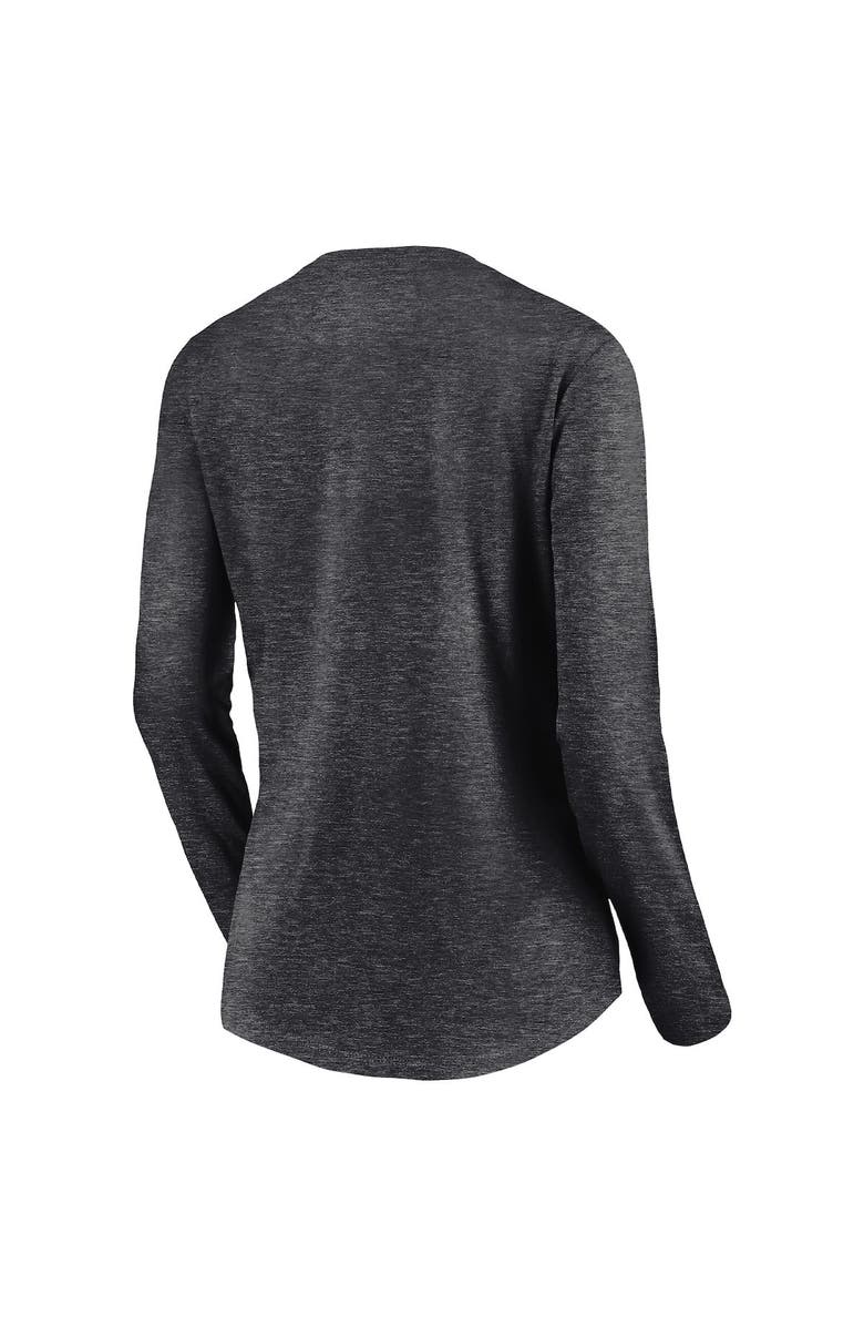 FANATICS Women's Fanatics Branded Charcoal Los Angeles Rams 2021 NFC Champions Iconic Slant V-Neck Long Sleeve T-Shirt, Alternate, color, 