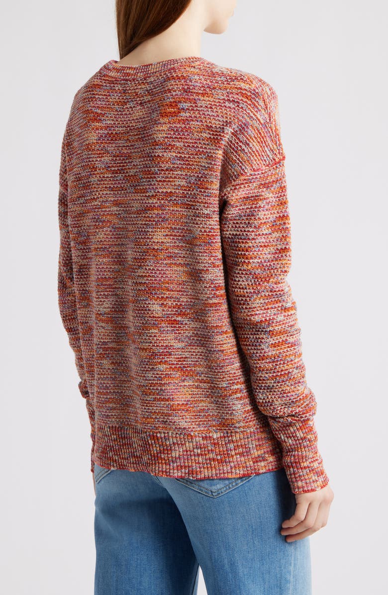 NIC+ZOE Space Dye Cotton Sweater, Alternate, color, Spice Multi