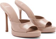 MANGO Faux Leather Platform Stiletto Sandal