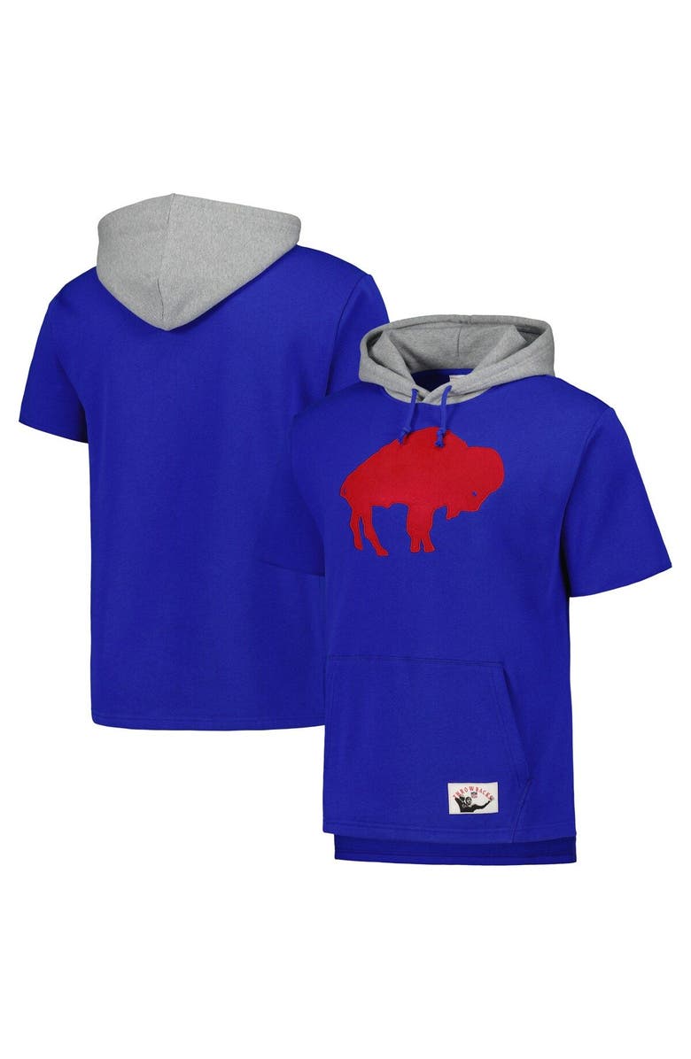 Mitchell & Ness Men's Mitchell & Ness Royal Buffalo Bills Postgame Short Sleeve Hoodie, Main, color, Royal