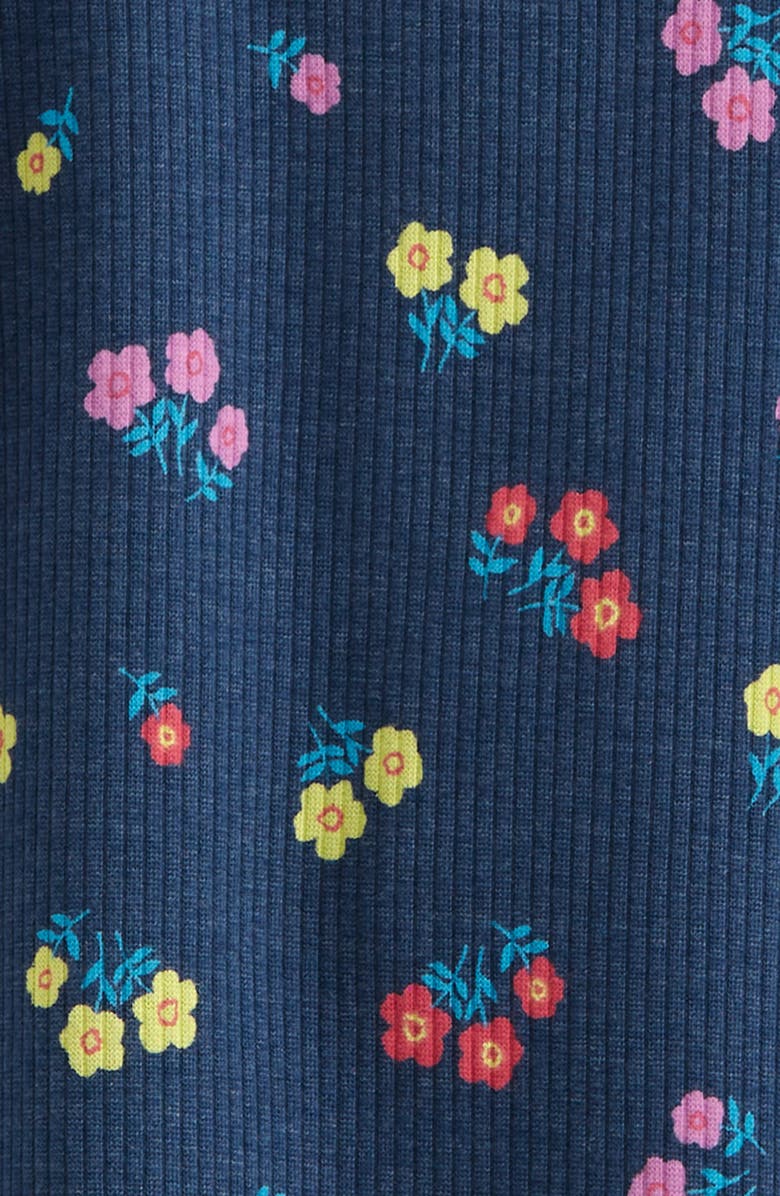 Tucker + Tate Kids' Ruffle Sleeve Rib Top, Alternate, color, Navy Denim Chessie Floral