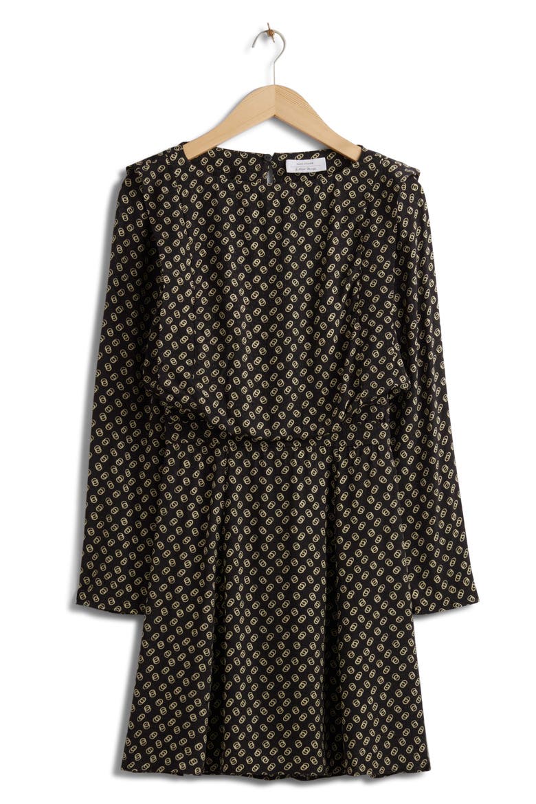 Long Sleeve Dress, Main, color, BLACK