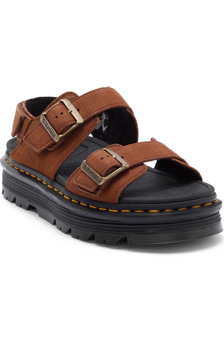 Dr. Martens Zebzag Sandal, Main, color, Sepia Brown