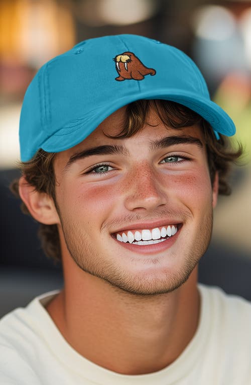 Dalix Walrus Embroidered Outdoor Cap In Teal