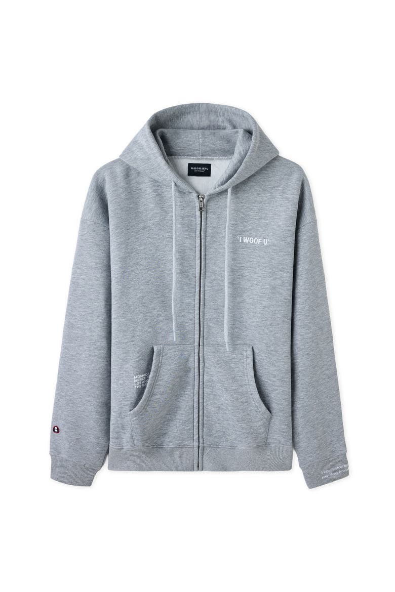 I Woof U Human Jacket, Alternate, color, Grey