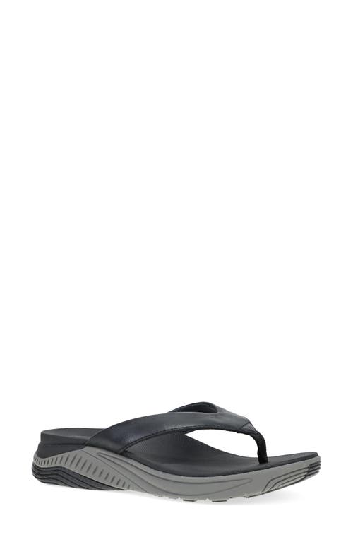 Dansko Rosemary Platform Flip Flop In Black Calf