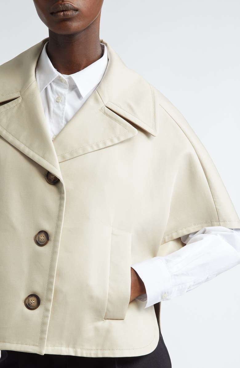 Max Mara Veggia Short Sleeve Cotton Topper, Alternate, color, 