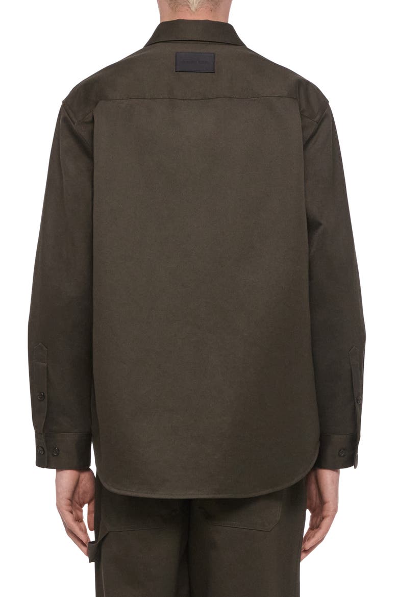Cotton Chino Twill Overshirt, Alternate, color, DARK MOSS